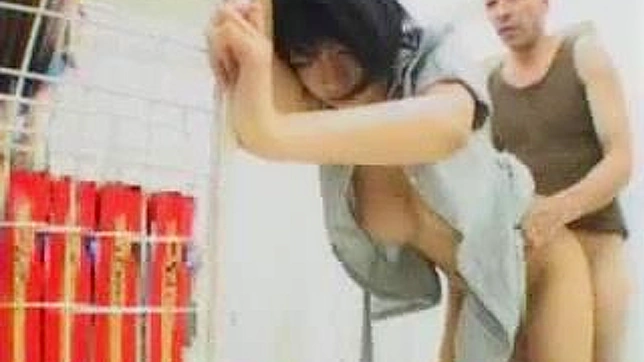 Asian Girl Wild Sex in Public Shop