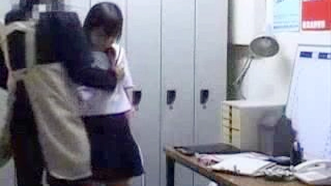 Sexy Schoolgirl Secret Encounter with Janitor in Locker room