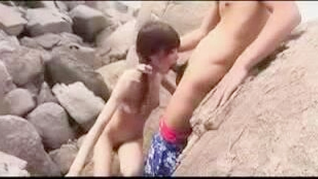 Stepbrother Secret Affair on the beach with Sweet Japan Girl