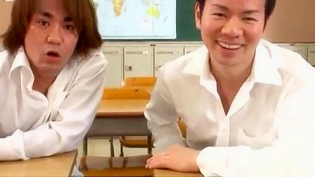 Ms. Jun's After School Masturbation Cumshot Session with Teen Students