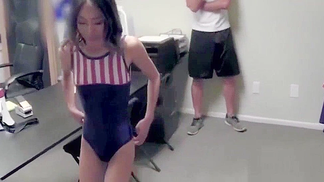 Japanese Teen Fucks White Coach for Extra Credit - Big Butt, Tits & Blowjob