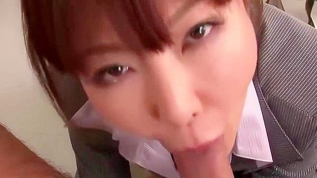 Japanese Teacher's Hot Sex Scene - Blowjob and Titfuck with Big Dick