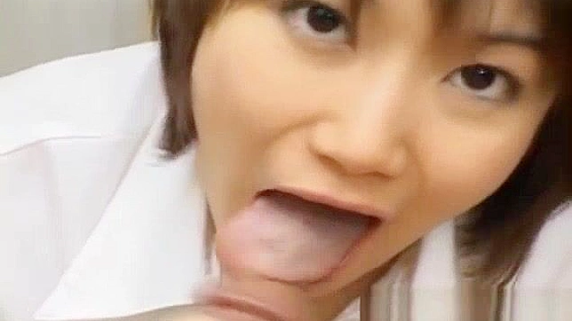 Japanese MILF Ruri Anno's Secret Blowjob Skills on Break!
