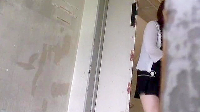 Outdoor Masturbation on the Balcony with a Sexy Japanese MILF, Culminating in an Intense Orgasm