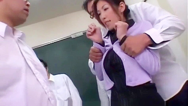 Japanese Schoolgirl Porn - Degradation & Cum Play with Submissive Teacher