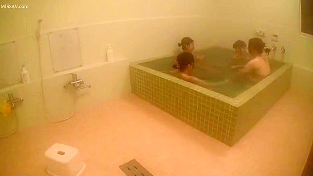 Naked Japanese Beauty Exposed in Public Shower Voyeur XXX Scene!
