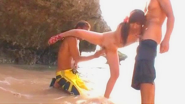 Japanese slut Miu Fujisawa in Crazy Beach, Outdoor JAV