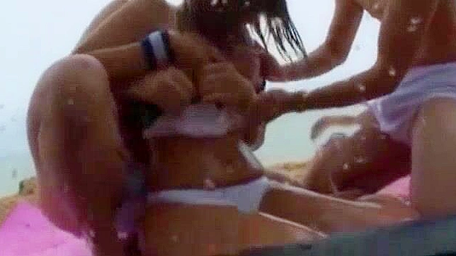 Japanese Pornstars Rui Hazuki, Mai Takakura, Rin Momoi in Best Beach, Outdoor JAV Scene