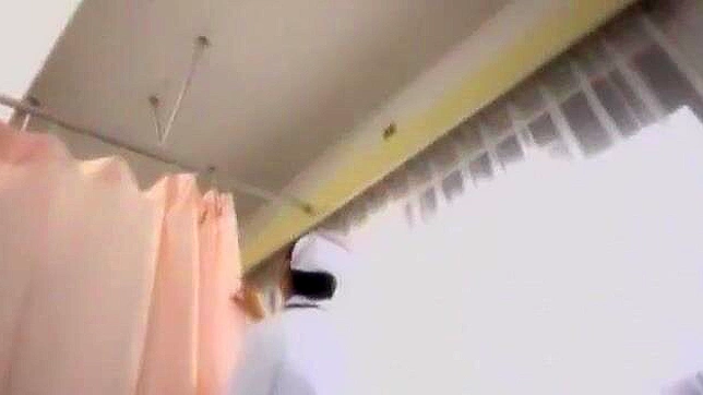 Shy Japanese Nurse Babe in Seductive Underwear Enjoys Sensual Sex in a Room with View