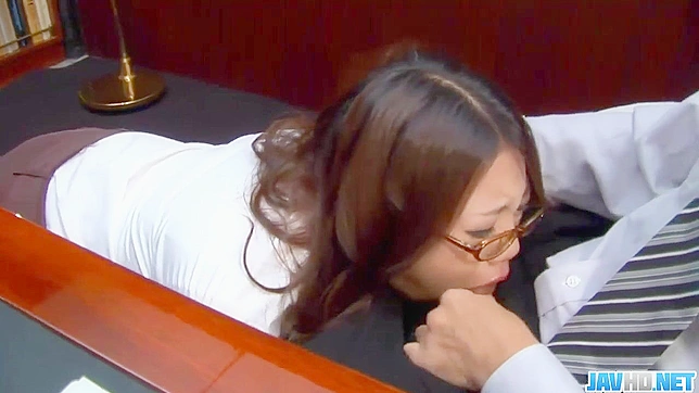 Ibuki, Hot Japanese Secretary, Gets Fucked Hard in Office - Stealthy Desk Sex Caught on Camera