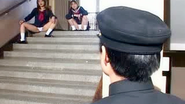Three wild Asian girl  a lucky mailman