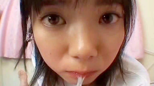 Lovely Asian teen shows what a great cock sucker she is