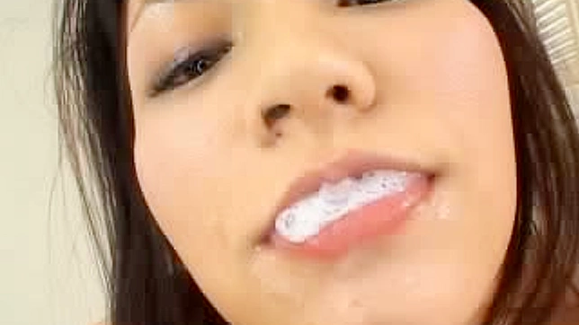Kinky Asian model enjoys getting a mouthful of cum
