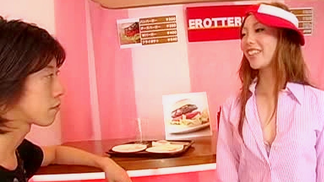 Hot Asian teen waitress has steamy sex with a customer